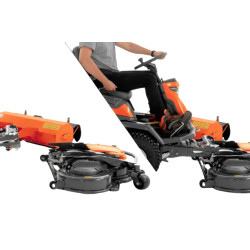 autoportée Husqvarna rider 420TSX 4x4 combiclip 112