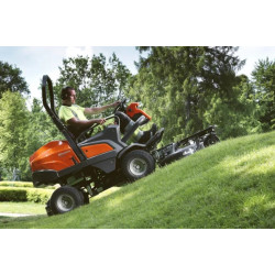 Tondeuse autoportée Husqvarna rider P525DX Cabine