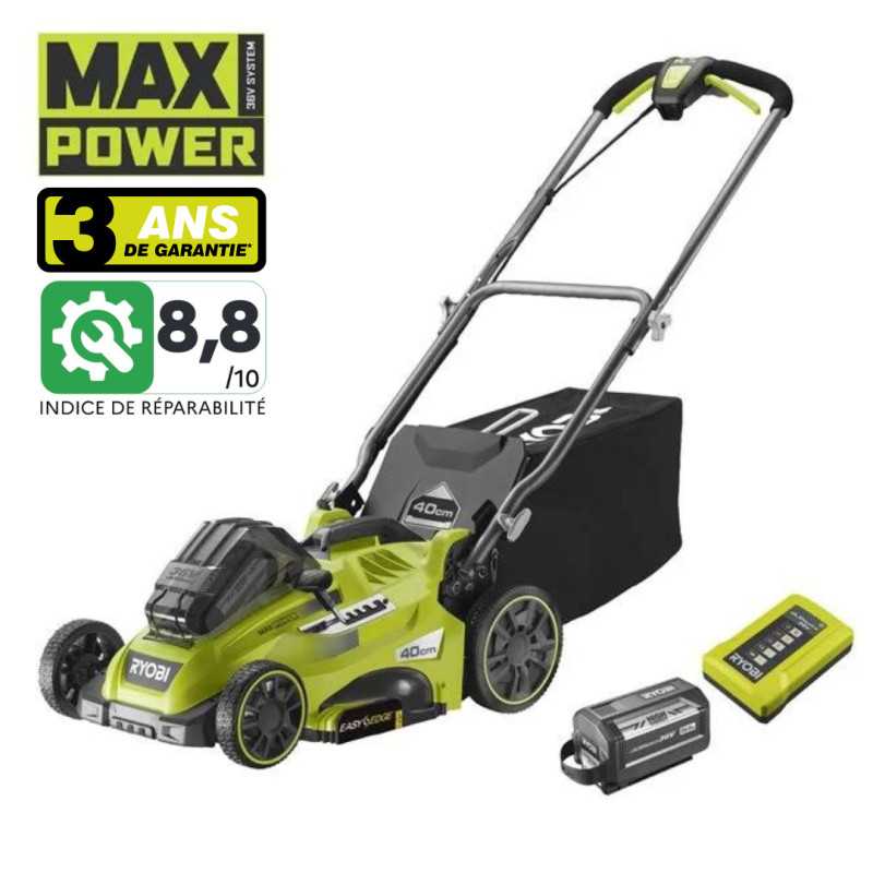 Tondeuse à batterie Power Assist 36V Max Power Ryobi Tondeuse à batterie Power Assist 36V Max Power Ryobi