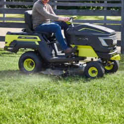Tracteur tondeuse à batterie 107cm Ryobi