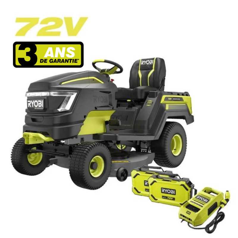 Tracteur tondeuse à batterie 107cm Ryobi Tracteur tondeuse à batterie 107cm Ryobi