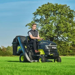 Tracteur tondeuse à batterie 117cm Ryobi
