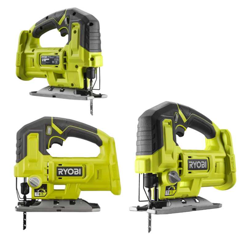 Scie Sauteuse Pendulaire RYOBI R18JS-0 18V - 4 Positions Pendulaires - Coupe Bois 101mm/Métal 5.6mm - Sans Fil