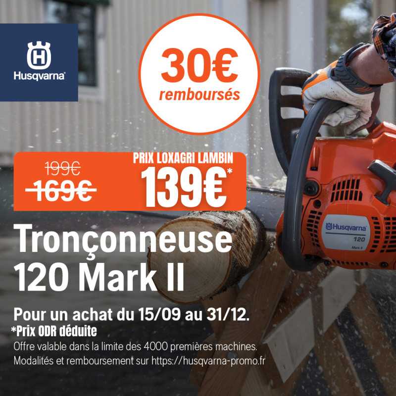 Tronçonneuse Husqvarna 120 II en guide de 35cm Tronçonneuse Husqvarna 120 II en guide de 35cm