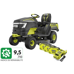 Tracteur tondeuse à batterie 117cm Ryobi 72V