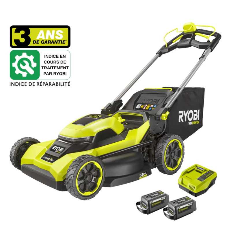Tondeuse tractée Brushless 36V Max Power 6.0Ah Ryobi en Pack