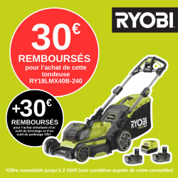 Tondeuse poussée 40cm - Brushless 18V One+ HP Ryobi - Tondeuse poussée 40cm - Brushless 18V One+ HP Ryobi