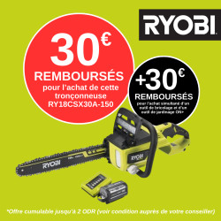 Tronçonneuse Whisper Brushless 30cm - 18V One+ Ryobi