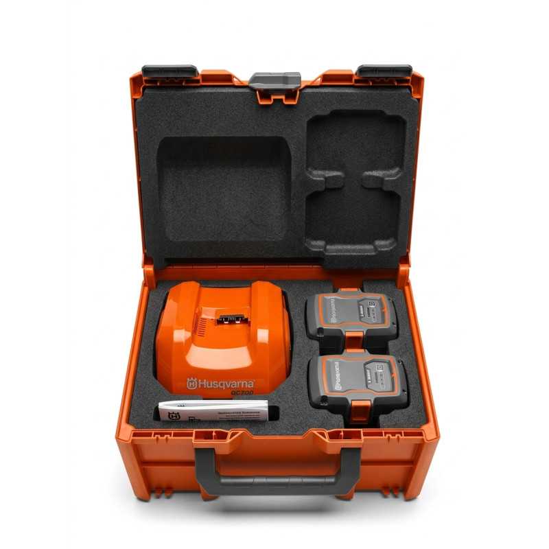 Mallette de transport Husqvarna + 2 Batteries et chargeur ultra rapide