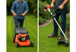 Tondeuse à gazon ou débroussailleuse : quel outil choisir pour votre terrain ?
